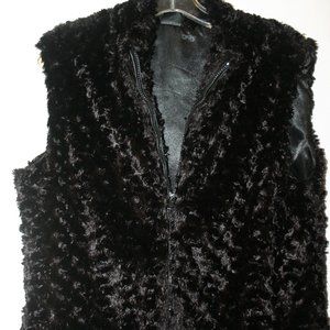 Cejon Furry Warm Black Vest Sz L J-687